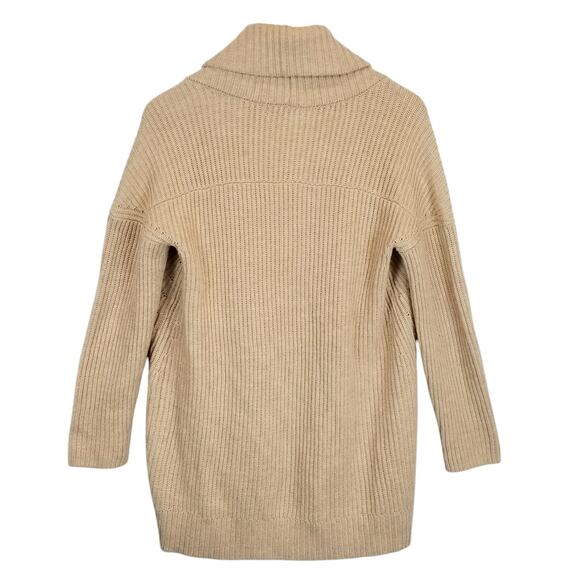 Banana Republic Women's Ribbed Knit Open Front Long Cardigan Tan Size XS - Picture 2 of 4